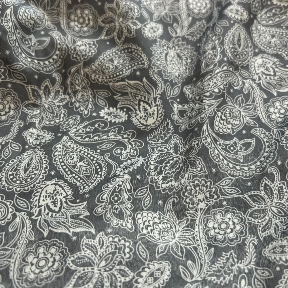 Chaps Mens Gray‎ Two Button Blazer Sport Coat Paisley Lining Size 44R